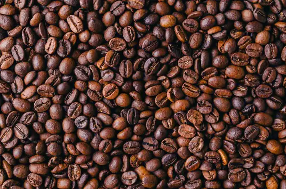a pile of coffee beans